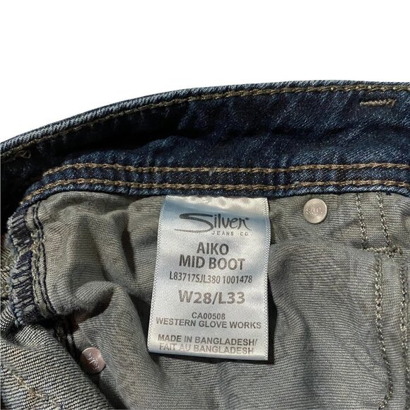 Silver Jeans Aiko Jeans Bootcut Blue Women’s Jeans W28/L33 (Measured W28/L32) - Picture 5 of 11